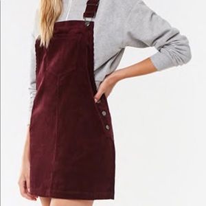 Forever 21 Corduroy Overall Mini Dress